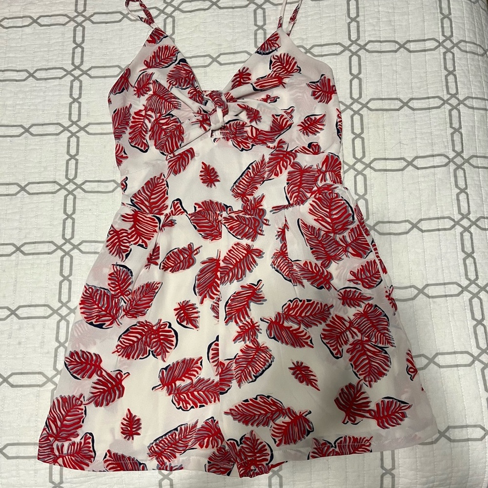 Red and white Women’s romper